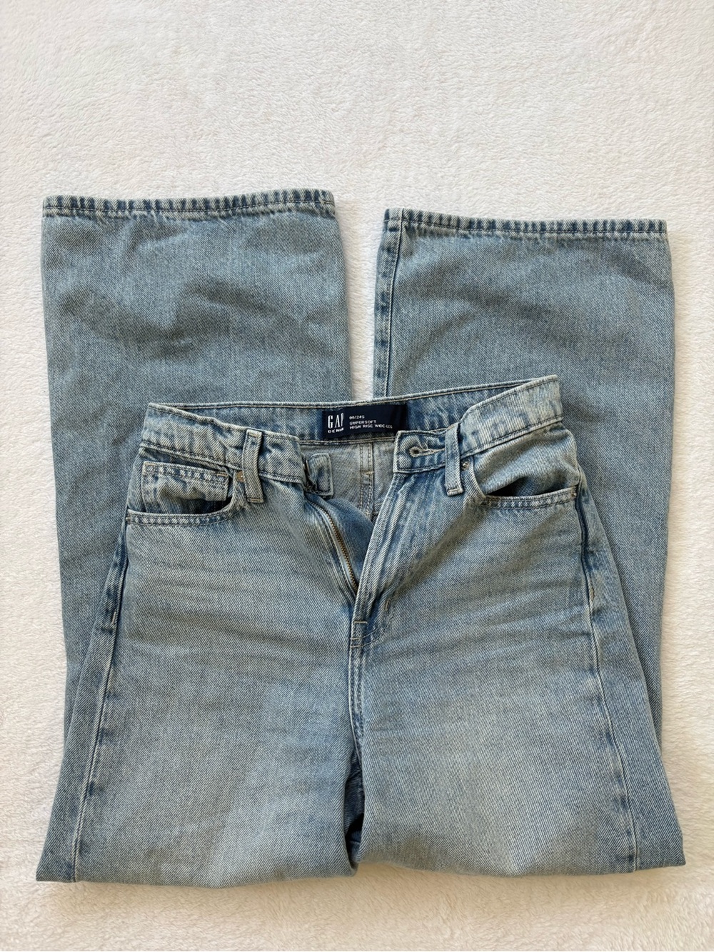 GAP Light Blue Straight-Leg High Rise Jeans
